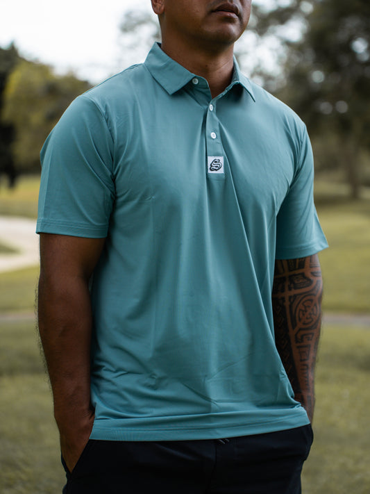 Men's Golf Polo - Turquoise