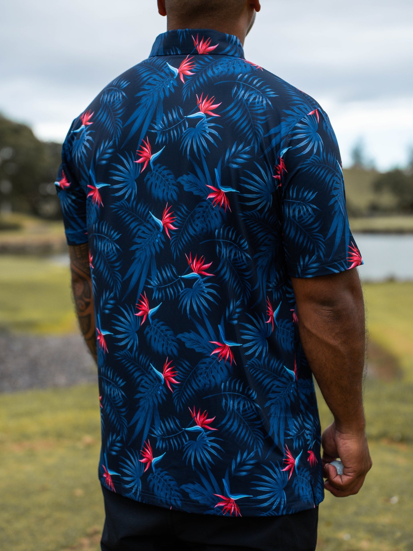 "Birdie of Paradise" Men's Golf Polo